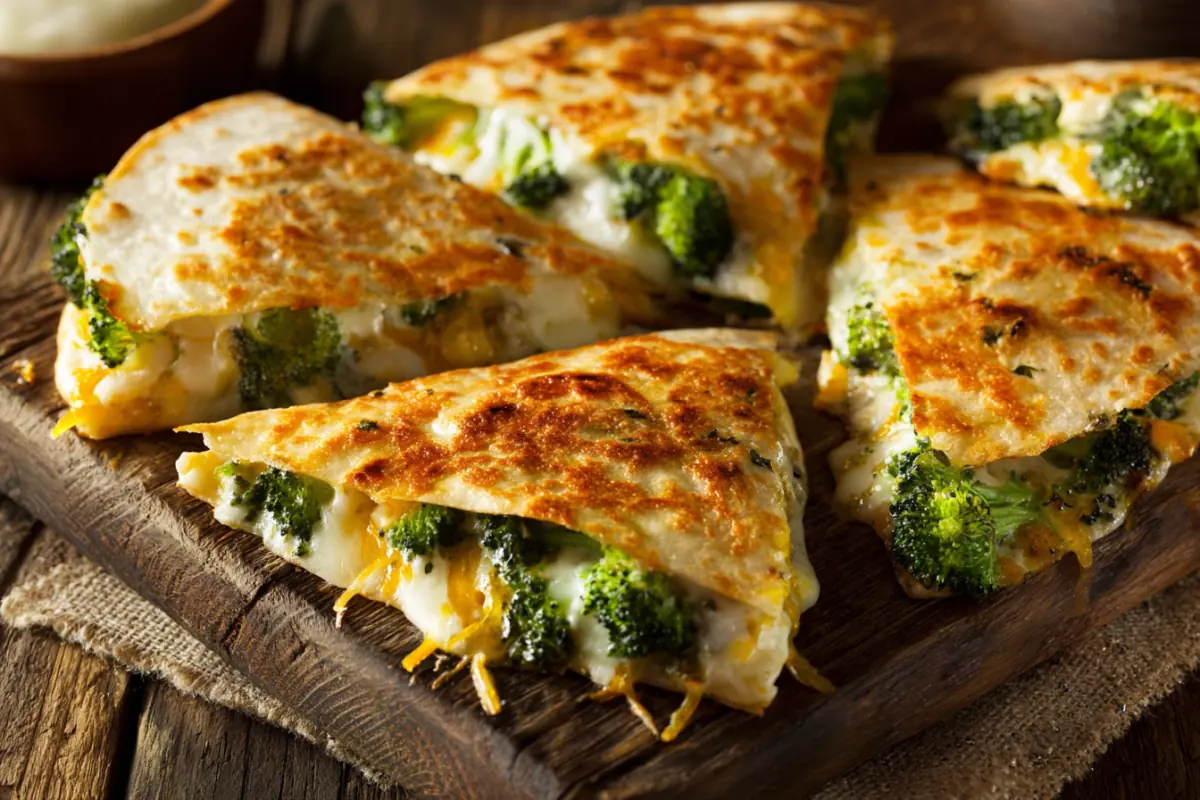Cheesy Broccoli Quesadillas