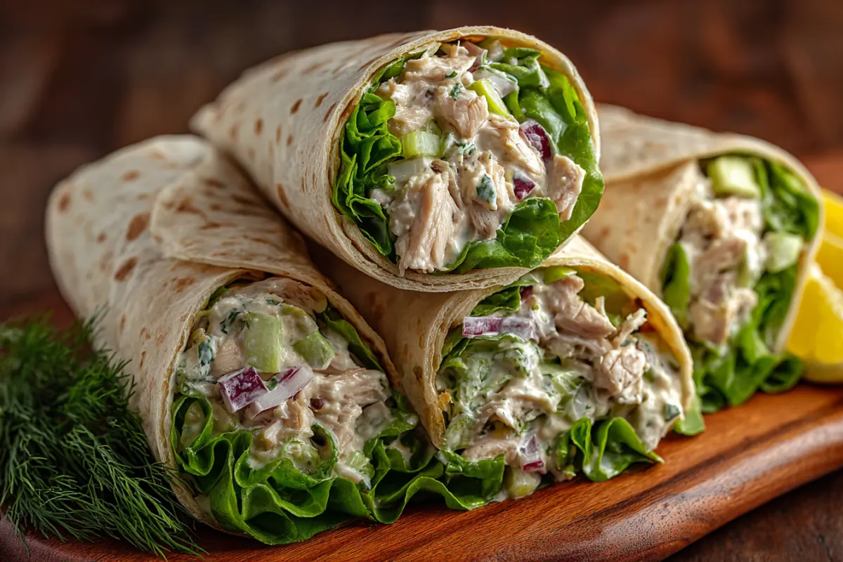 Greek Yogurt Chicken Salad Wraps